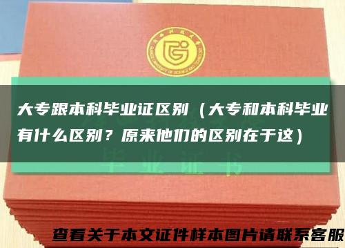 大專跟本科畢業證區別（大專和本科畢業有什么區別？原來他們的區別在于這）縮略圖