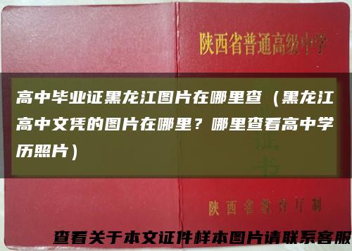 高中畢業證黑龍江圖片在哪里查（黑龍江高中文憑的圖片在哪里？哪里查看高中學歷照片）縮略圖