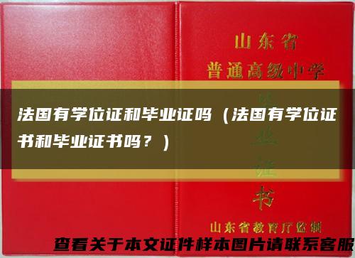 法國有學位證和畢業證嗎（法國有學位證書和畢業證書嗎？）縮略圖