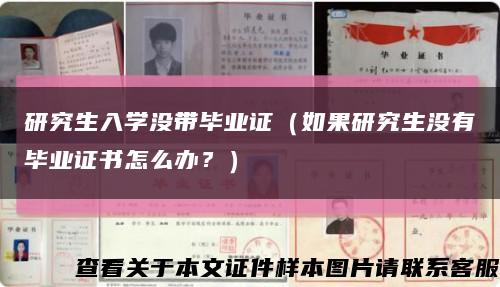 研究生入學沒帶畢業證（如果研究生沒有畢業證書怎么辦？）縮略圖