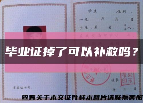 畢業證掉了可以補救嗎？縮略圖