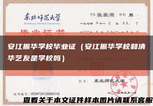 安江振華學校畢業證（安江振華學校和清華藝友是學校嗎）縮略圖