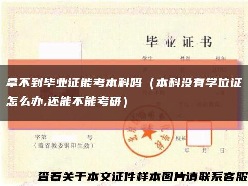 拿不到畢業證能考本科嗎（本科沒有學位證怎么辦,還能不能考研）縮略圖