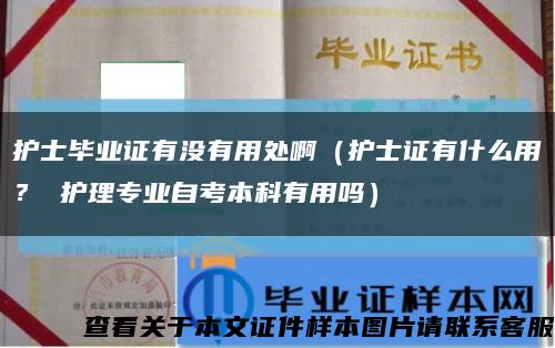 護士畢業證有沒有用處?。ㄗo士證有什么用？ 護理專業自考本科有用嗎）縮略圖