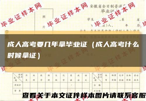 成人高考要幾年拿畢業證（成人高考什么時候拿證）縮略圖