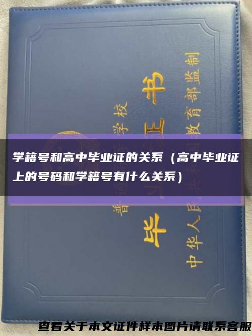 學籍號和高中畢業證的關系（高中畢業證上的號碼和學籍號有什么關系）縮略圖