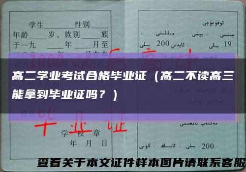 高二學業考試合格畢業證（高二不讀高三能拿到畢業證嗎？）縮略圖
