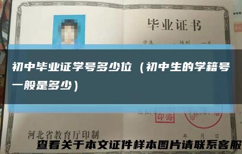 初中畢業證學號多少位（初中生的學籍號一般是多少）縮略圖