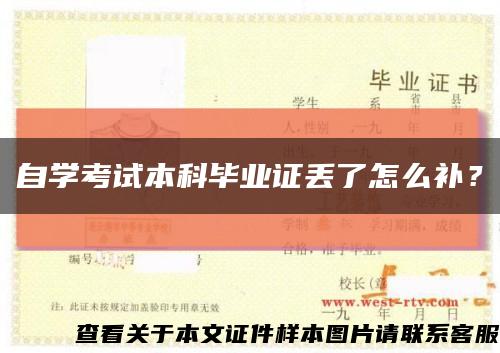自學考試本科畢業證丟了怎么補？縮略圖