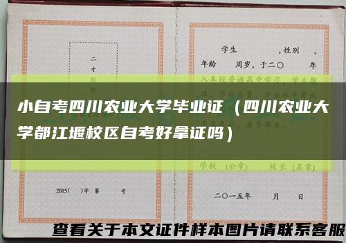 小自考四川農業大學畢業證（四川農業大學都江堰校區自考好拿證嗎）縮略圖