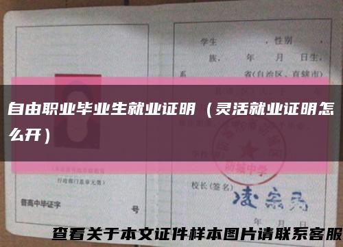 自由職業畢業生就業證明（靈活就業證明怎么開）縮略圖