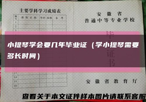 小提琴學會要幾年畢業證（學小提琴需要多長時間）縮略圖
