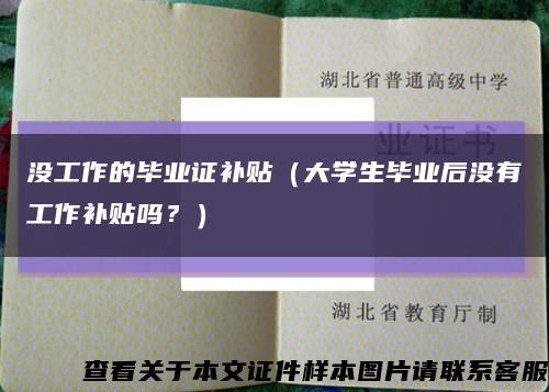 沒工作的畢業證補貼（大學生畢業后沒有工作補貼嗎？）縮略圖