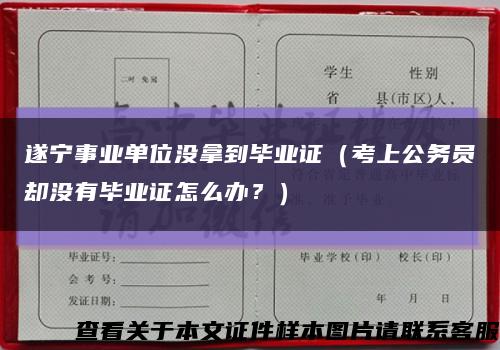 遂寧事業單位沒拿到畢業證（考上公務員卻沒有畢業證怎么辦？）縮略圖