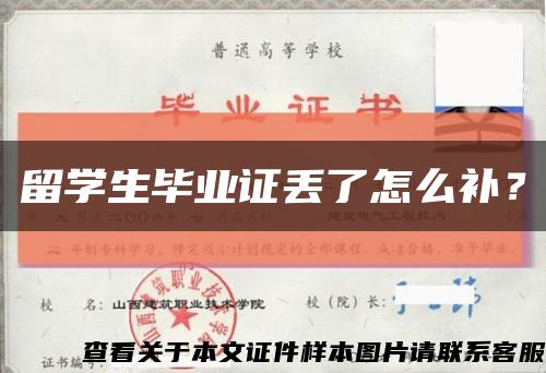 留學生畢業證丟了怎么補？縮略圖