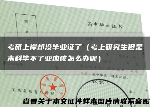 考研上岸卻沒畢業證了（考上研究生但是本科畢不了業應該怎么辦呢）縮略圖