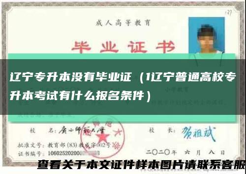 遼寧專升本沒有畢業證（1遼寧普通高校專升本考試有什么報名條件）縮略圖