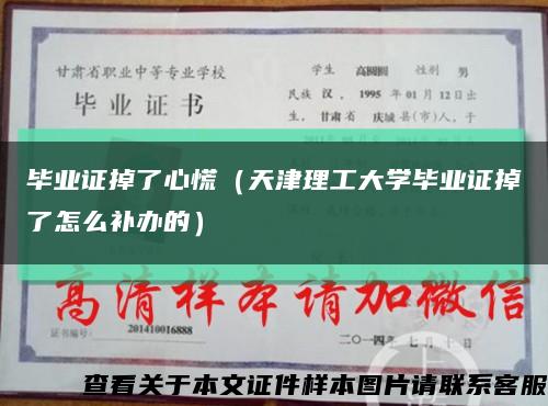 畢業證掉了心慌（天津理工大學畢業證掉了怎么補辦的）縮略圖