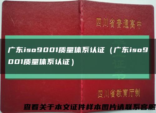 廣東iso9001質量體系認證（廣東iso9001質量體系認證）縮略圖