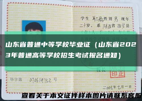 山東省普通中等學校畢業證（山東省2023年普通高等學校招生考試報名通知）縮略圖