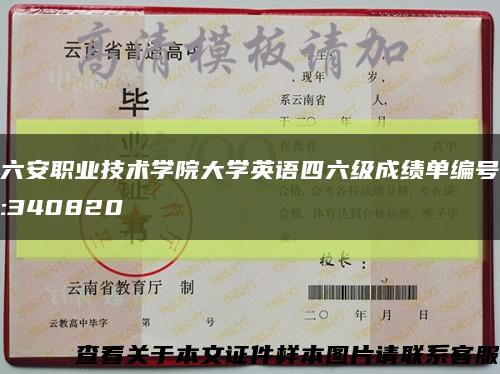 六安職業技術學院大學英語四六級成績單編號:340820縮略圖