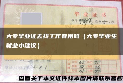 大專畢業證去找工作有用嗎（大專畢業生就業小建議）縮略圖