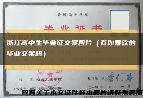 浙江高中生畢業證文案圖片（有你喜歡的畢業文案嗎）縮略圖