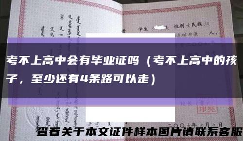 考不上高中會有畢業證嗎（考不上高中的孩子，至少還有4條路可以走）縮略圖