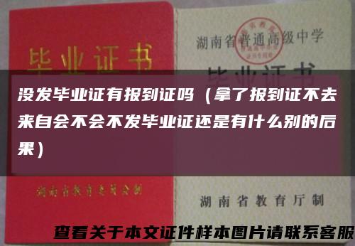 沒發畢業證有報到證嗎（拿了報到證不去來自會不會不發畢業證還是有什么別的后果）縮略圖