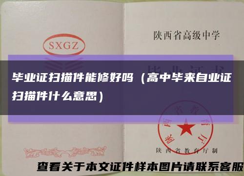 畢業證掃描件能修好嗎（高中畢來自業證掃描件什么意思）縮略圖