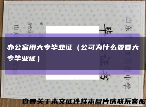 辦公室用大專畢業證（公司為什么要看大專畢業證）縮略圖