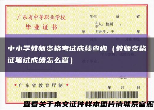 中小學教師資格考試成績查詢（教師資格證筆試成績怎么查）縮略圖