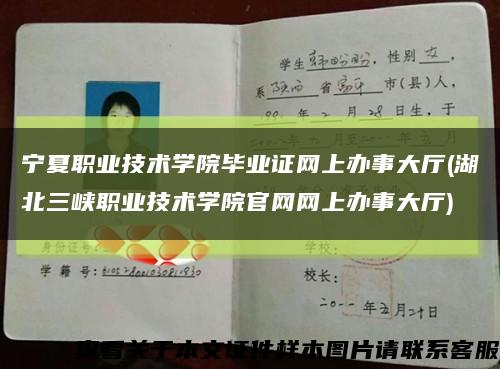 寧夏職業技術學院畢業證網上辦事大廳(湖北三峽職業技術學院官網網上辦事大廳)縮略圖