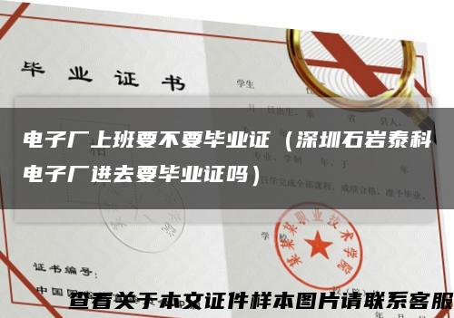 電子廠上班要不要畢業證（深圳石巖泰科電子廠進去要畢業證嗎）縮略圖