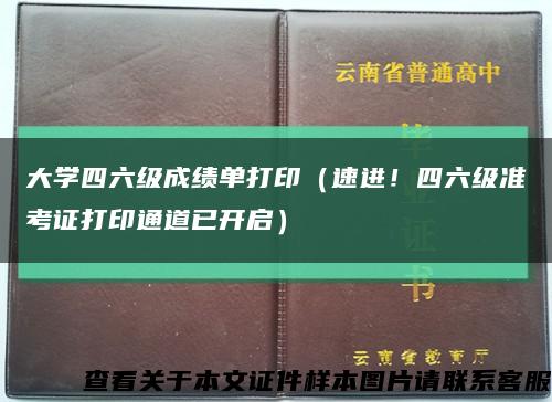 大學四六級成績單打?。ㄋ龠M！四六級準考證打印通道已開啟）縮略圖