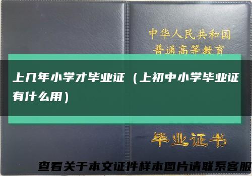 上幾年小學才畢業證（上初中小學畢業證有什么用）縮略圖