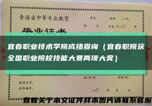 宜春職業技術學院成績查詢（宜春職院獲全國職業院校技能大賽兩項大獎）縮略圖
