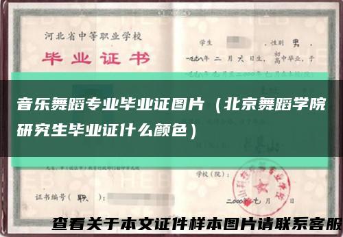 音樂舞蹈專業畢業證圖片（北京舞蹈學院研究生畢業證什么顏色）縮略圖