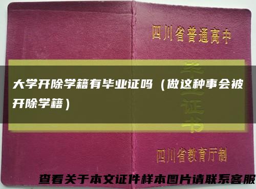 大學開除學籍有畢業證嗎（做這種事會被開除學籍）縮略圖