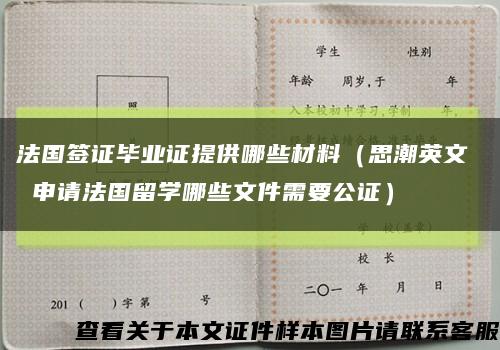 法國簽證畢業證提供哪些材料（思潮英文  申請法國留學哪些文件需要公證）縮略圖