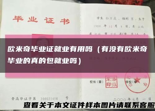 歐米奇畢業證就業有用嗎（有沒有歐米奇畢業的真的包就業嗎）縮略圖