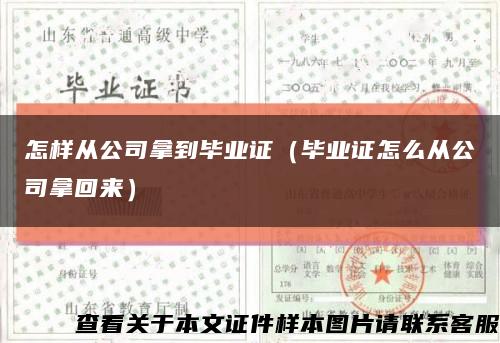 怎樣從公司拿到畢業證（畢業證怎么從公司拿回來）縮略圖