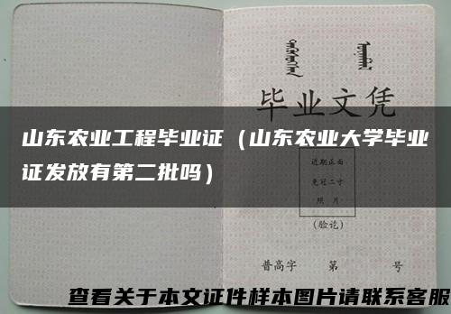 山東農業工程畢業證（山東農業大學畢業證發放有第二批嗎）縮略圖
