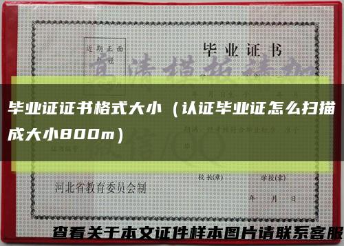 畢業證證書格式大?。ㄕJ證畢業證怎么掃描成大小800m）縮略圖