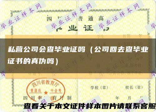 私營公司會查畢業證嗎（公司回去查畢業證書的真偽嗎）縮略圖