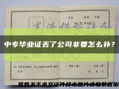 中專畢業證丟了公司非要怎么補？縮略圖