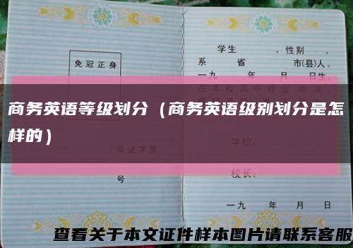 商務英語等級劃分（商務英語級別劃分是怎樣的）縮略圖