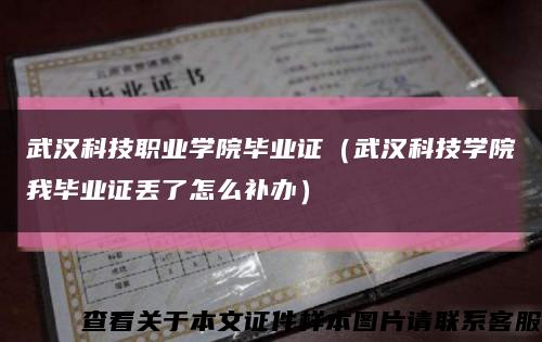 武漢科技職業學院畢業證（武漢科技學院我畢業證丟了怎么補辦）縮略圖