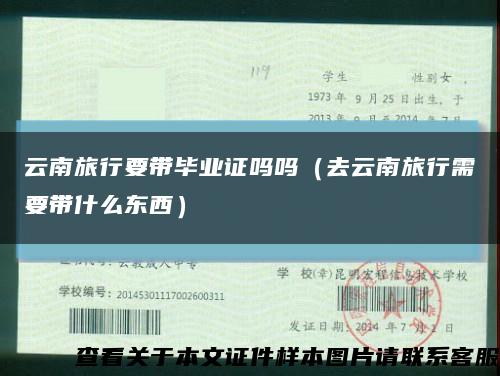 云南旅行要帶畢業證嗎嗎（去云南旅行需要帶什么東西）縮略圖