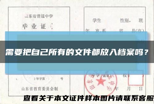 需要把自己所有的文件都放入檔案嗎？縮略圖